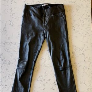 Alice + Olivia Lamb skin pants in black